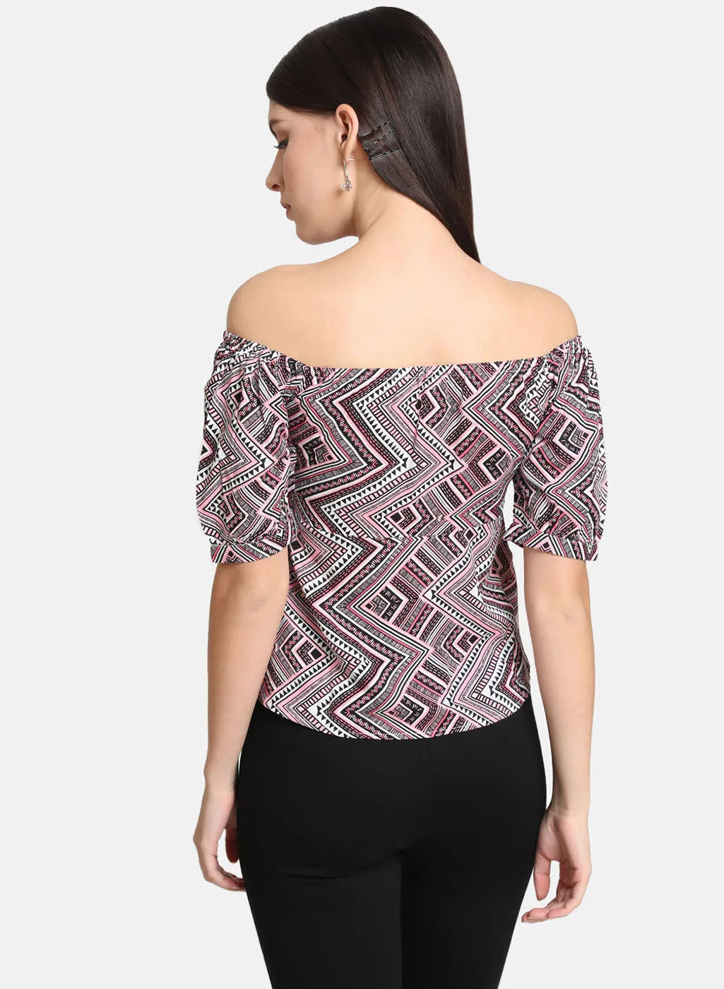 Printed Off Shoulder Top