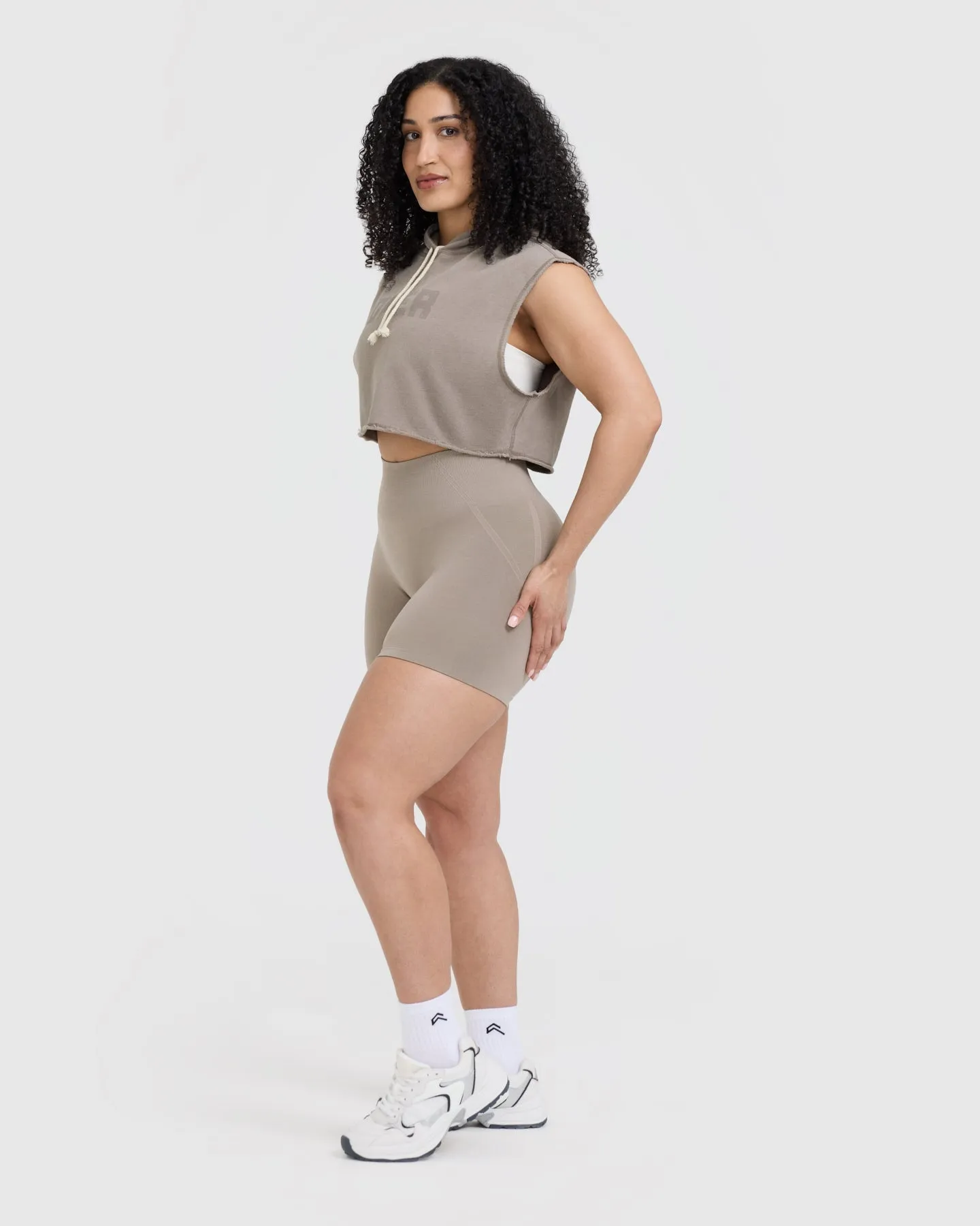 Raw Lounge Sleeveless Crop Hoodie | Minky