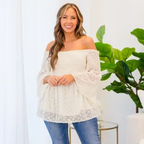 Ring In Spring Top, Ivory