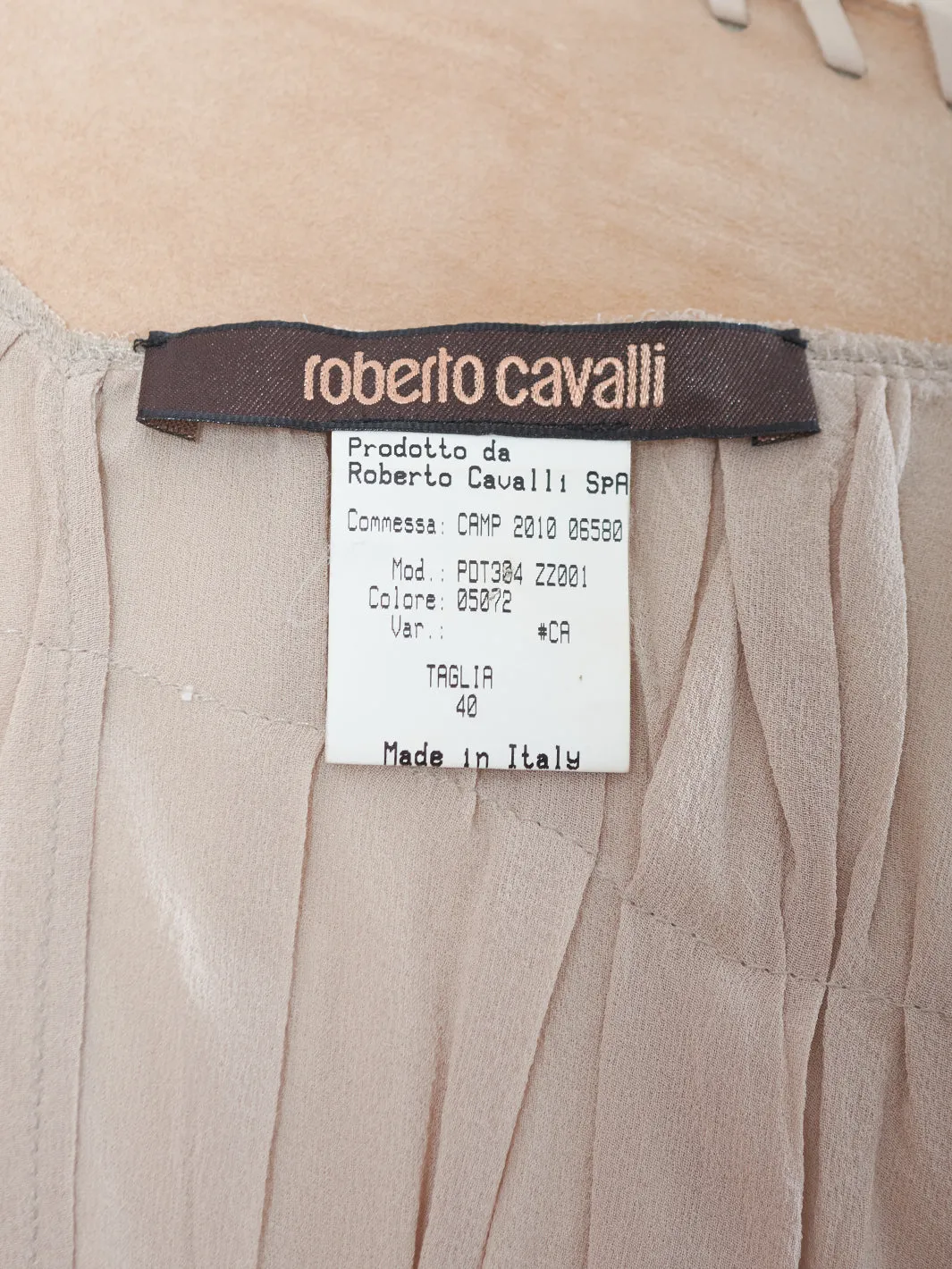 Roberto Cavalli Pleated skirt with leather inserts