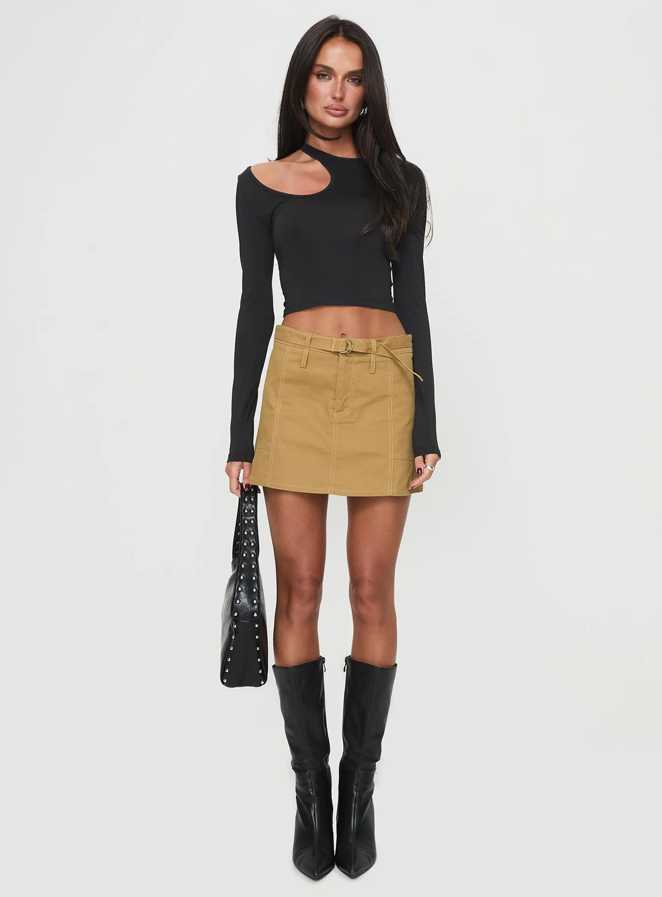 Rojas Mini Skirt Camel