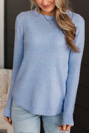 Runway Beauty Knit Sweater- Blue & Pink