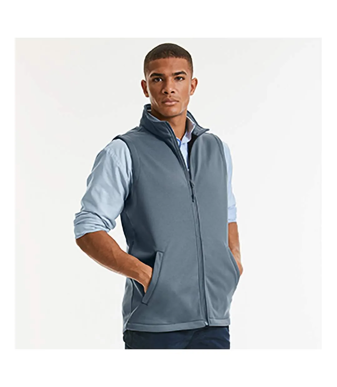 Russell Mens Smart Softshell Gilet Jacket (Convoy Grey) - UTBC1511