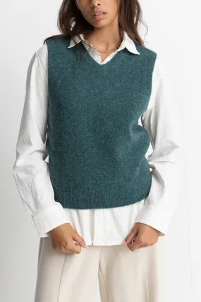 Shell Beach Sweater Vest Sea Green