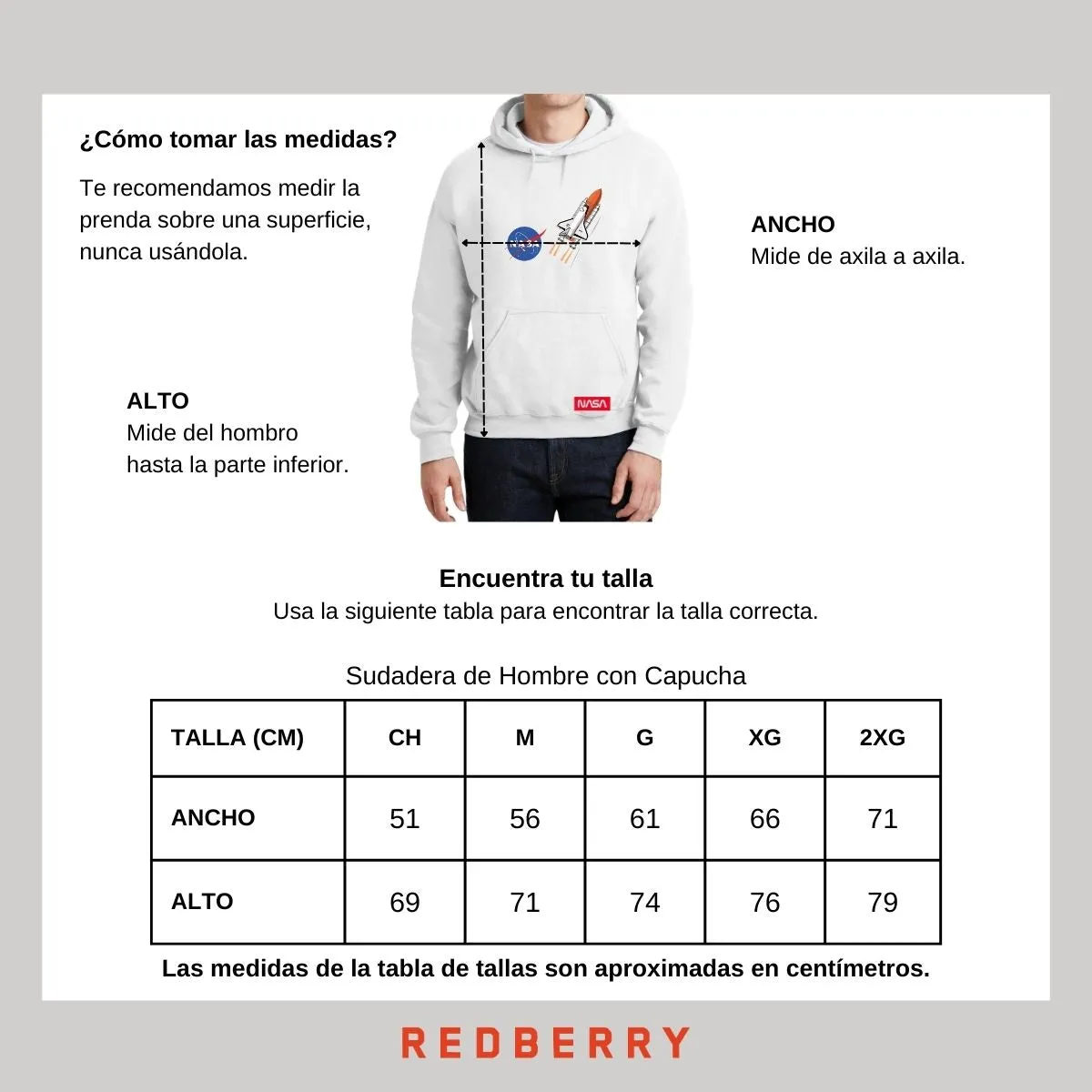 Sudadera para Hombre Hoodie Nasa Transbordador