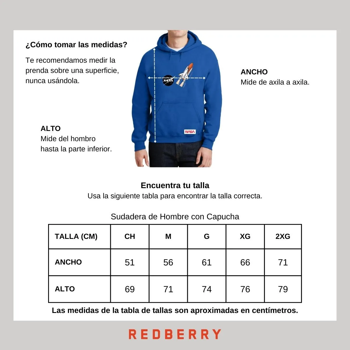 Sudadera para Hombre Hoodie Nasa Transbordador