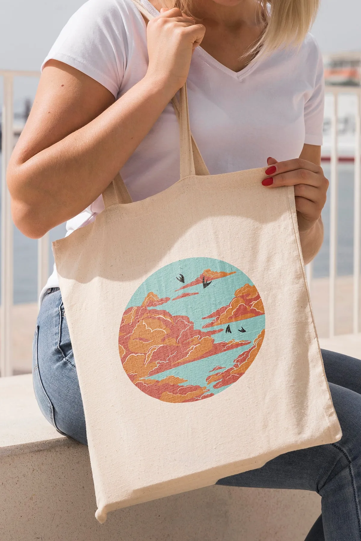 Summer Clouds Tote Bag