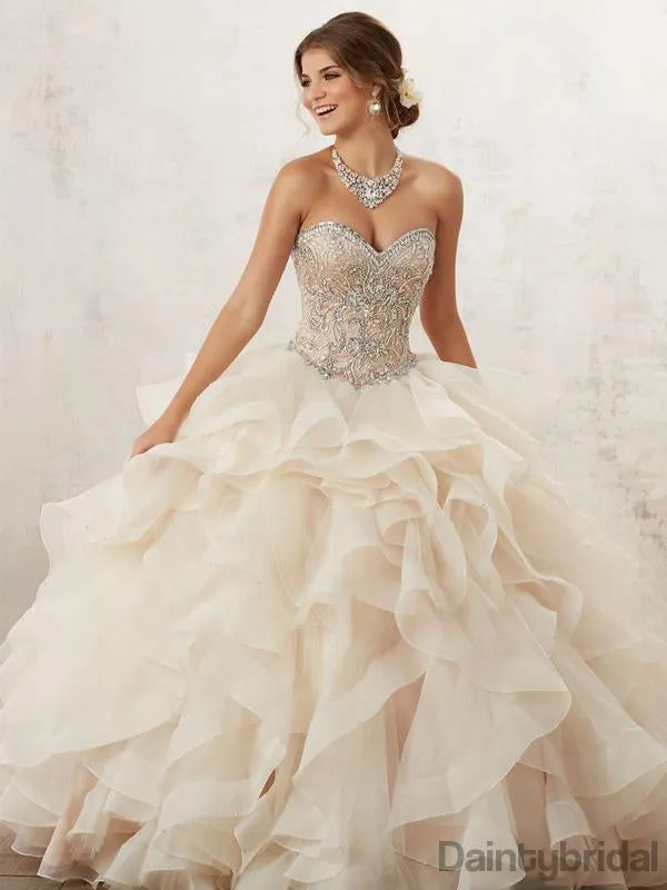 Sweetheart Organza A-line Wedding Dresses ,Ball Gown.DB10162