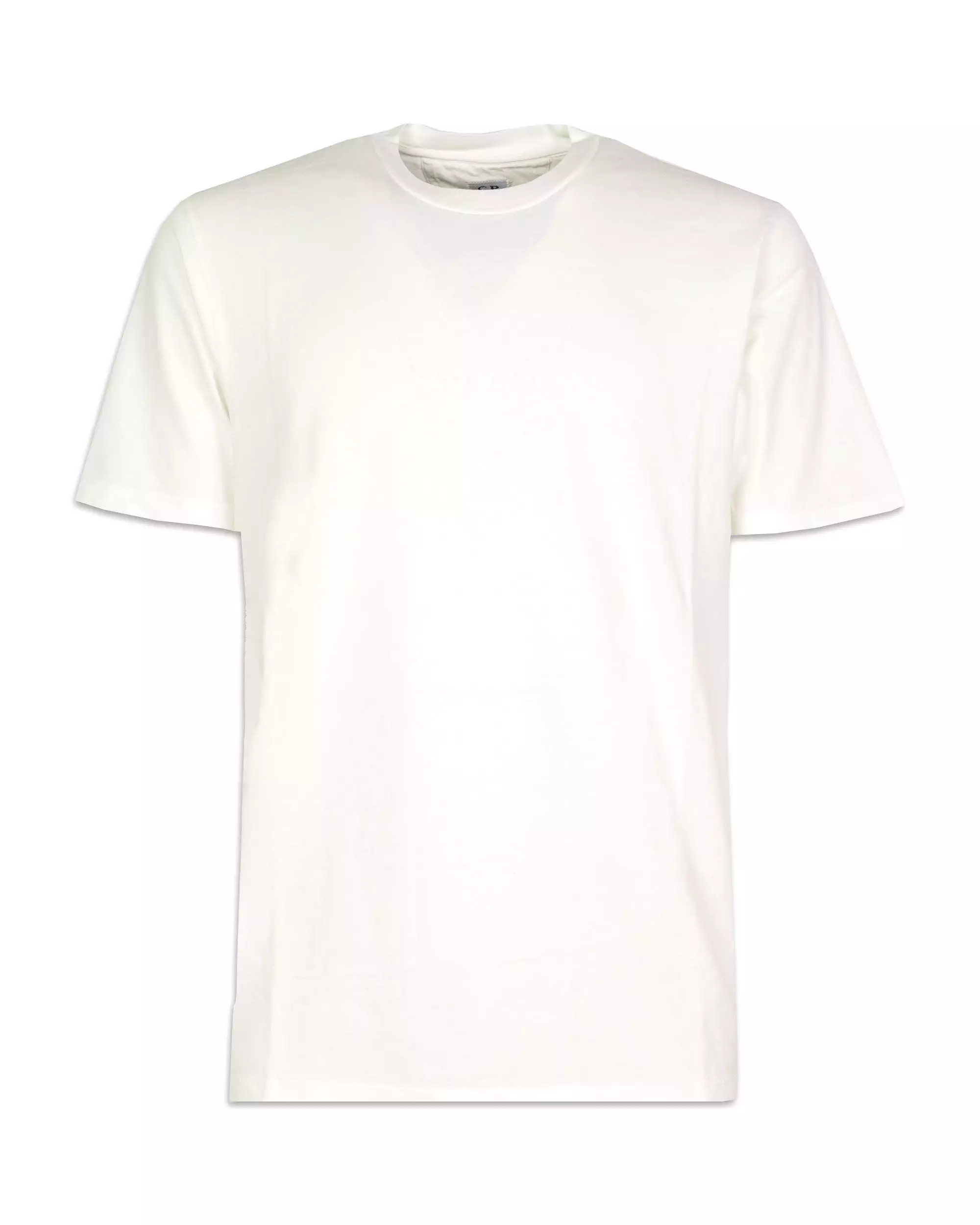 T-Shirt Uomo CP Company Jersey Logo Gauze White