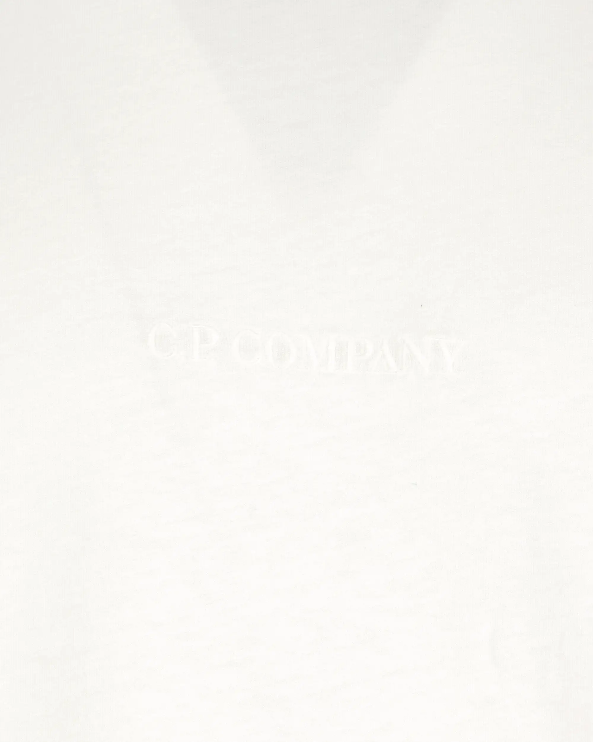 T-Shirt Uomo CP Company Jersey Logo Gauze White