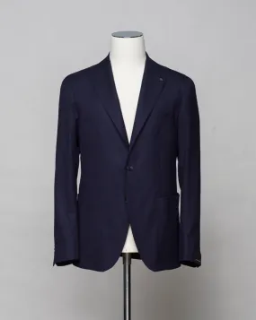 Tagliatore Wool Hopsack Jacket / Navy