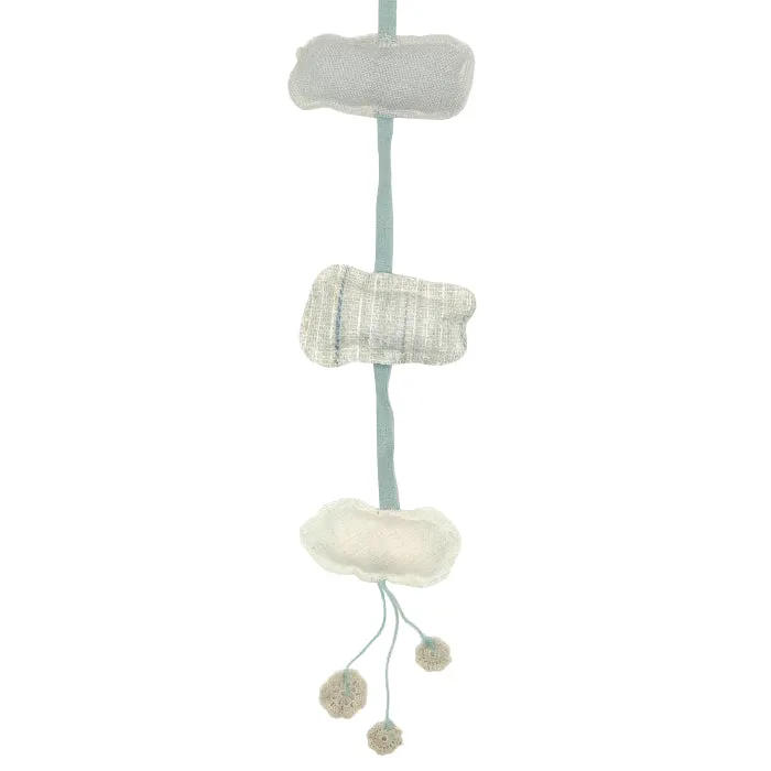 The Naked Squirrel Handmade Cloud Mobile Blue