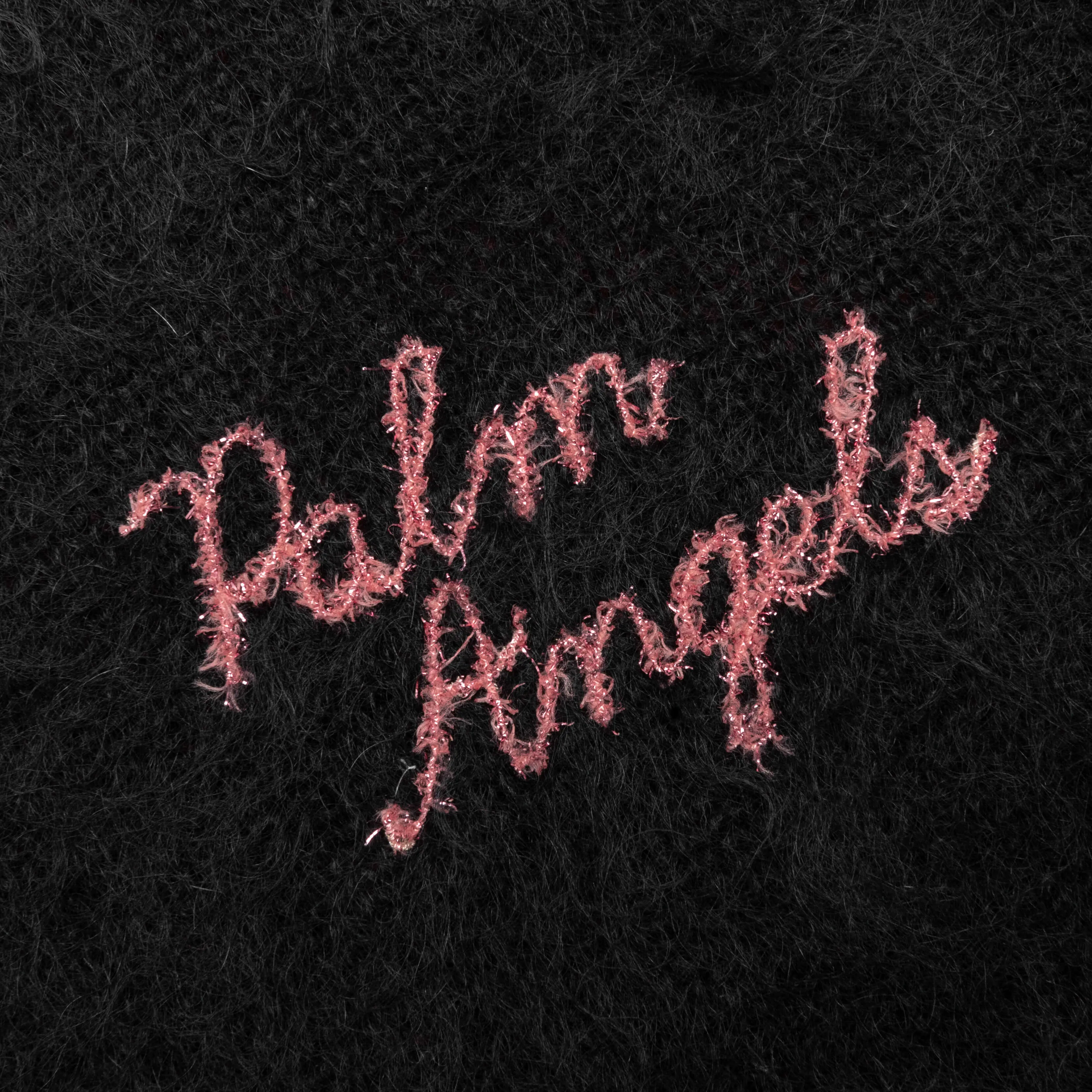 The Palm Sweater Intarsia - Black/Fuchsia