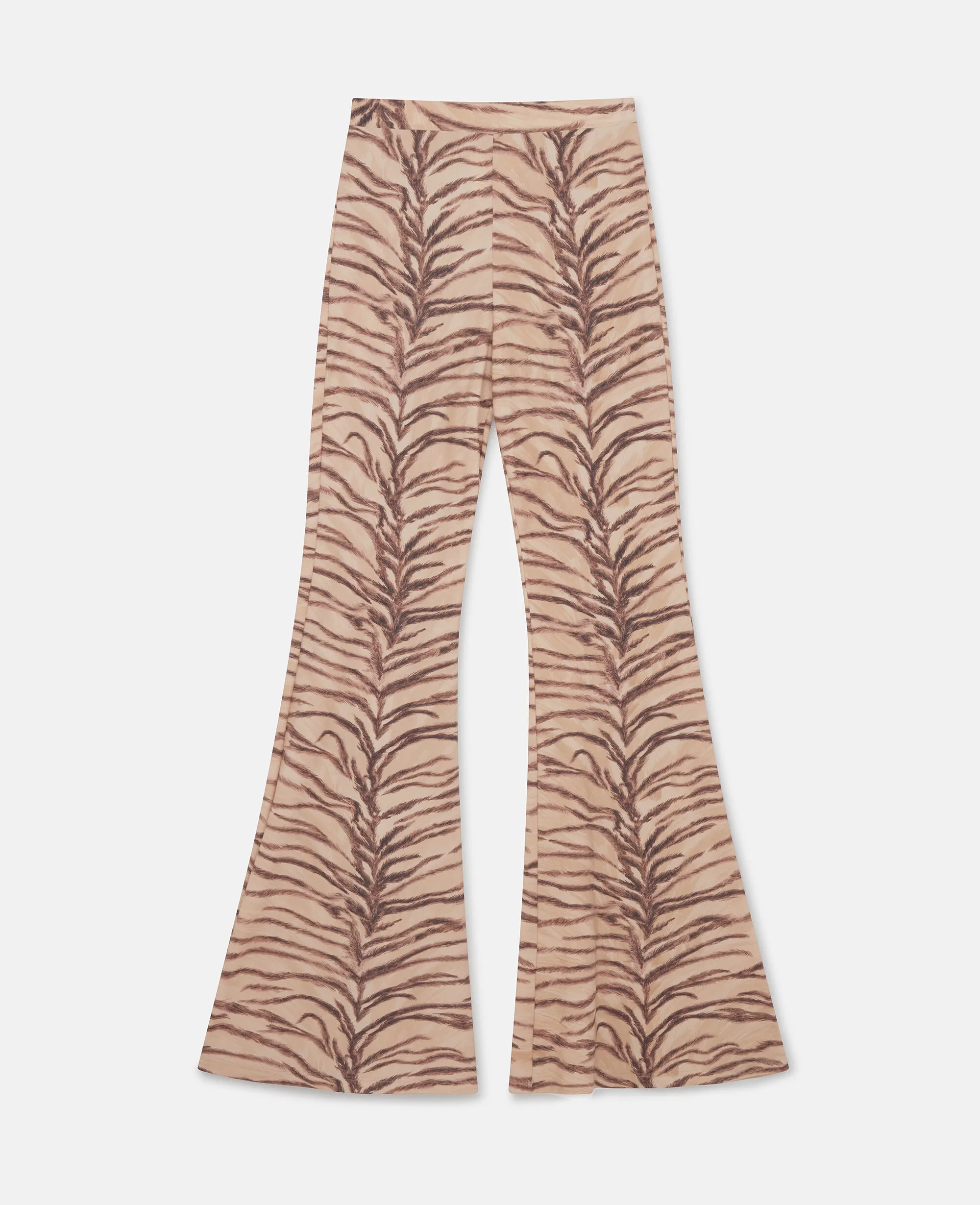 Tiger Print High-Rise Flared Pants