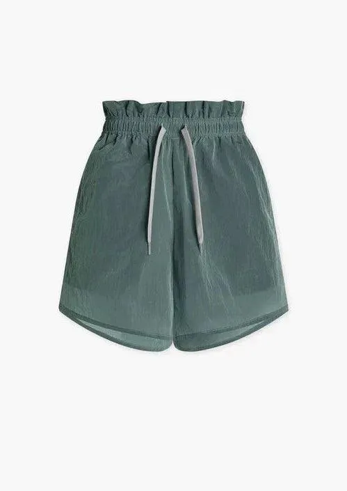 Tulair High Rise Shorts in Slate Green