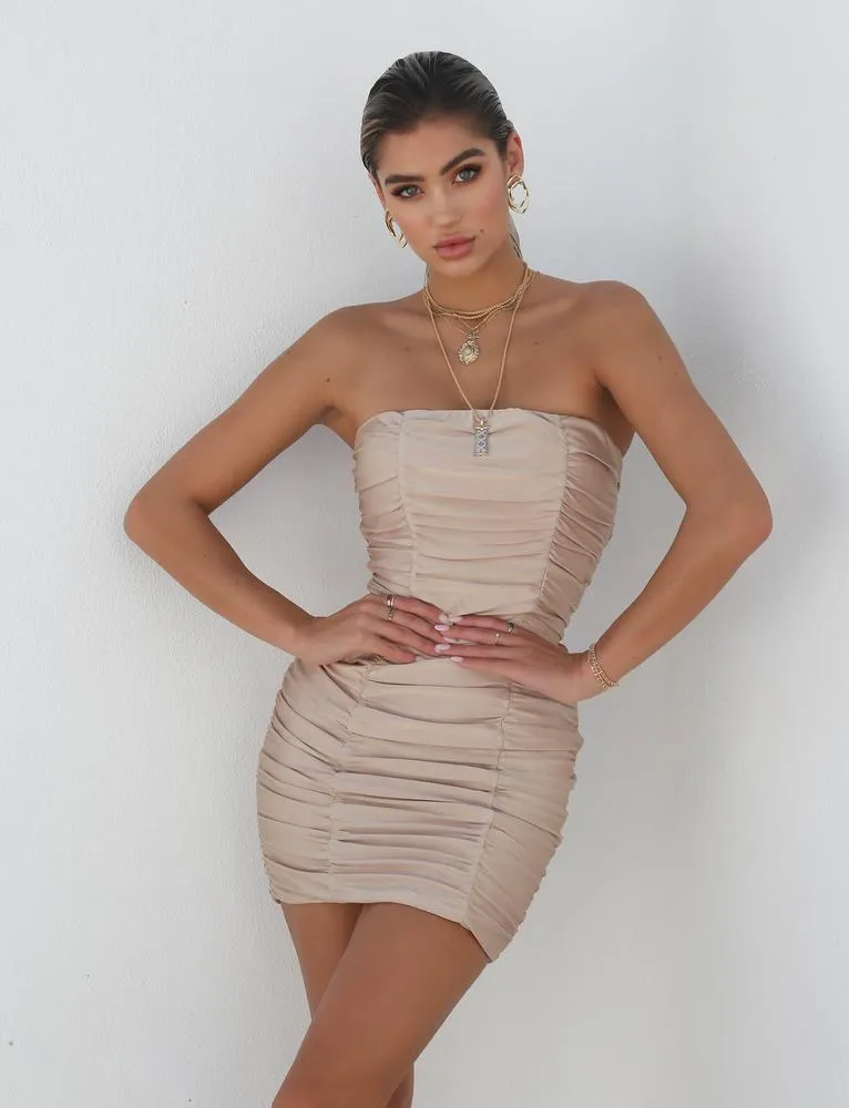 Ubon Strapless Bodycon Dress