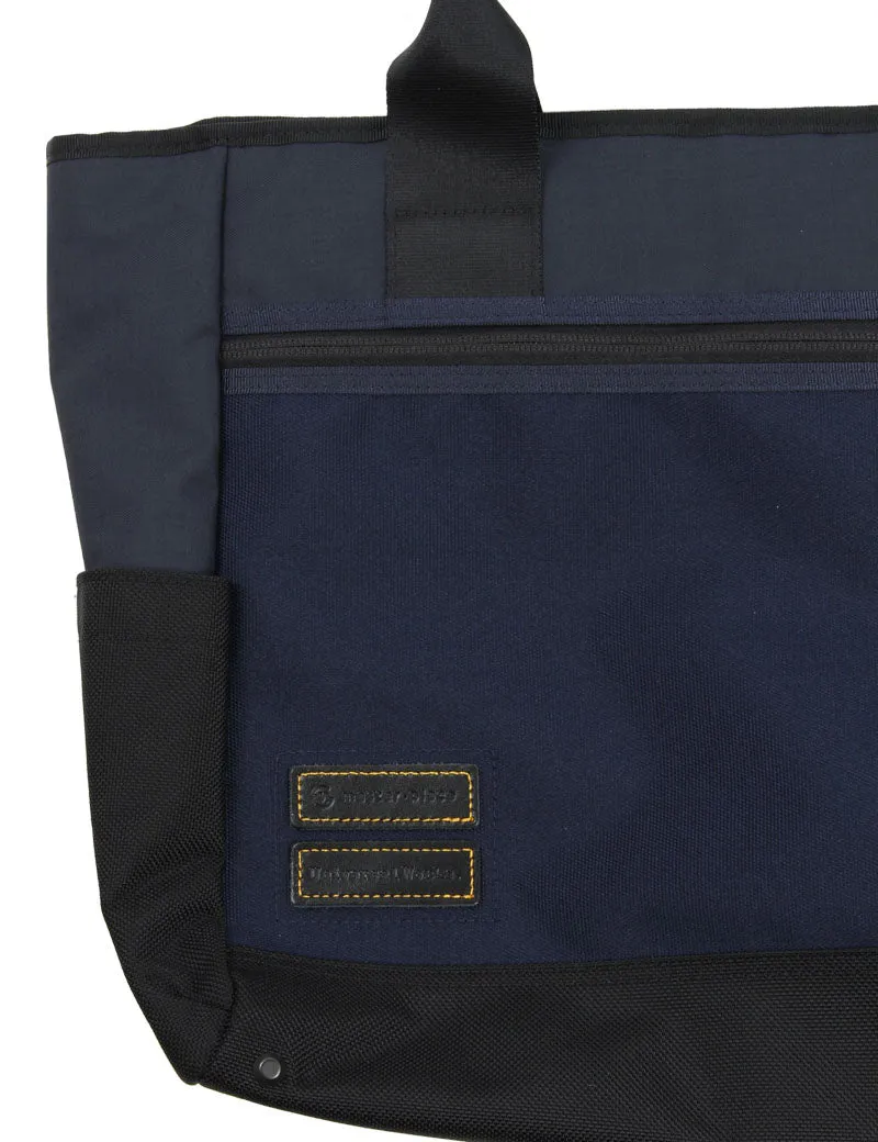 Universal Works X Master-Piece Tote Bag Recycled Tech Canvas Navy