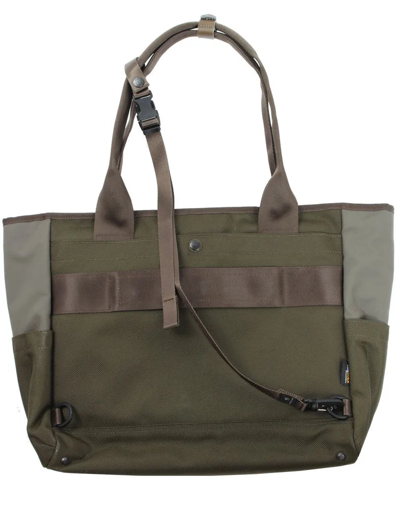 Universal Works X Master-Piece Tote Bag Recycled Tech Canvas Olive