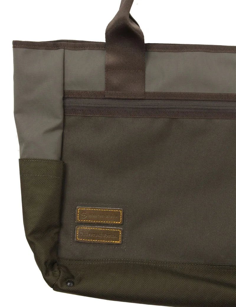 Universal Works X Master-Piece Tote Bag Recycled Tech Canvas Olive