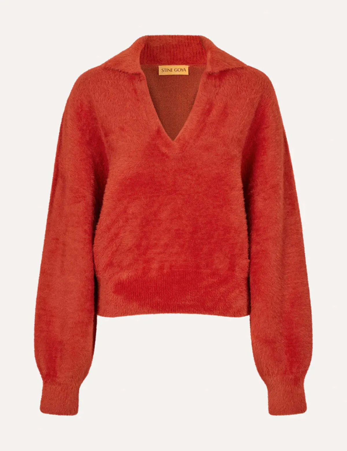 V-Neck Sweater - Red Ochre