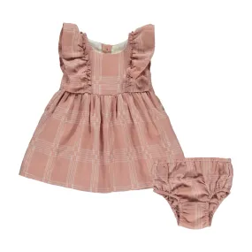 Vignette Michele Ruffle Set - Rose Plaid