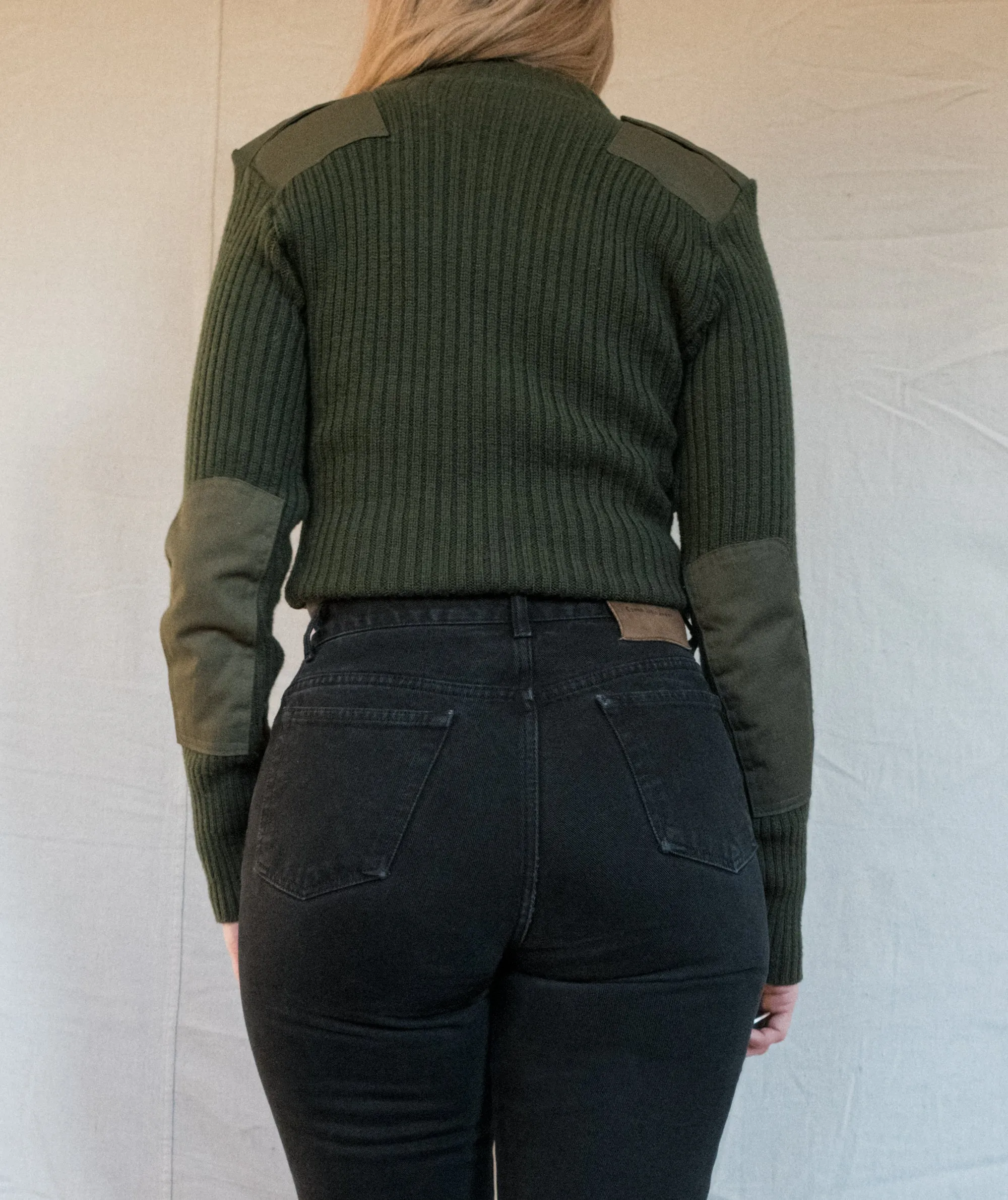 Vintage Knit Military Sweater (XS/S)