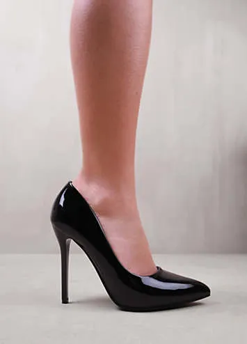 Where’s That From Kyra Black Patent Court Shoes | Grattan