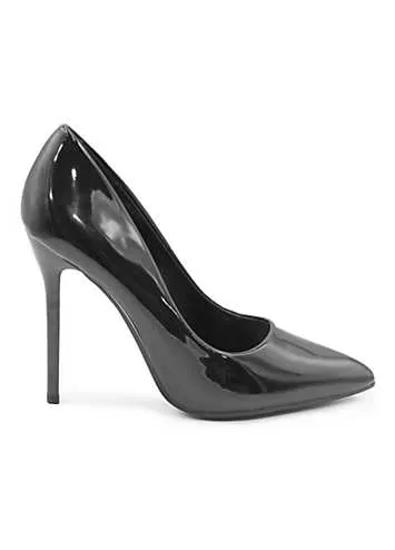 Where’s That From Kyra Black Patent Court Shoes | Grattan