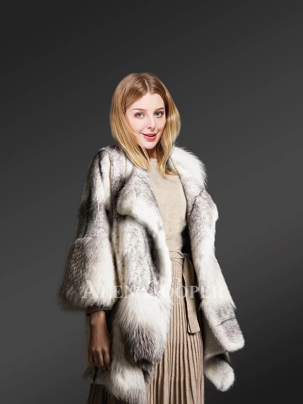 Women’s winter coats made from genuine mink fur