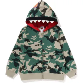 WOODLAND CAMO SHARK ZIP HOODIE KIDS