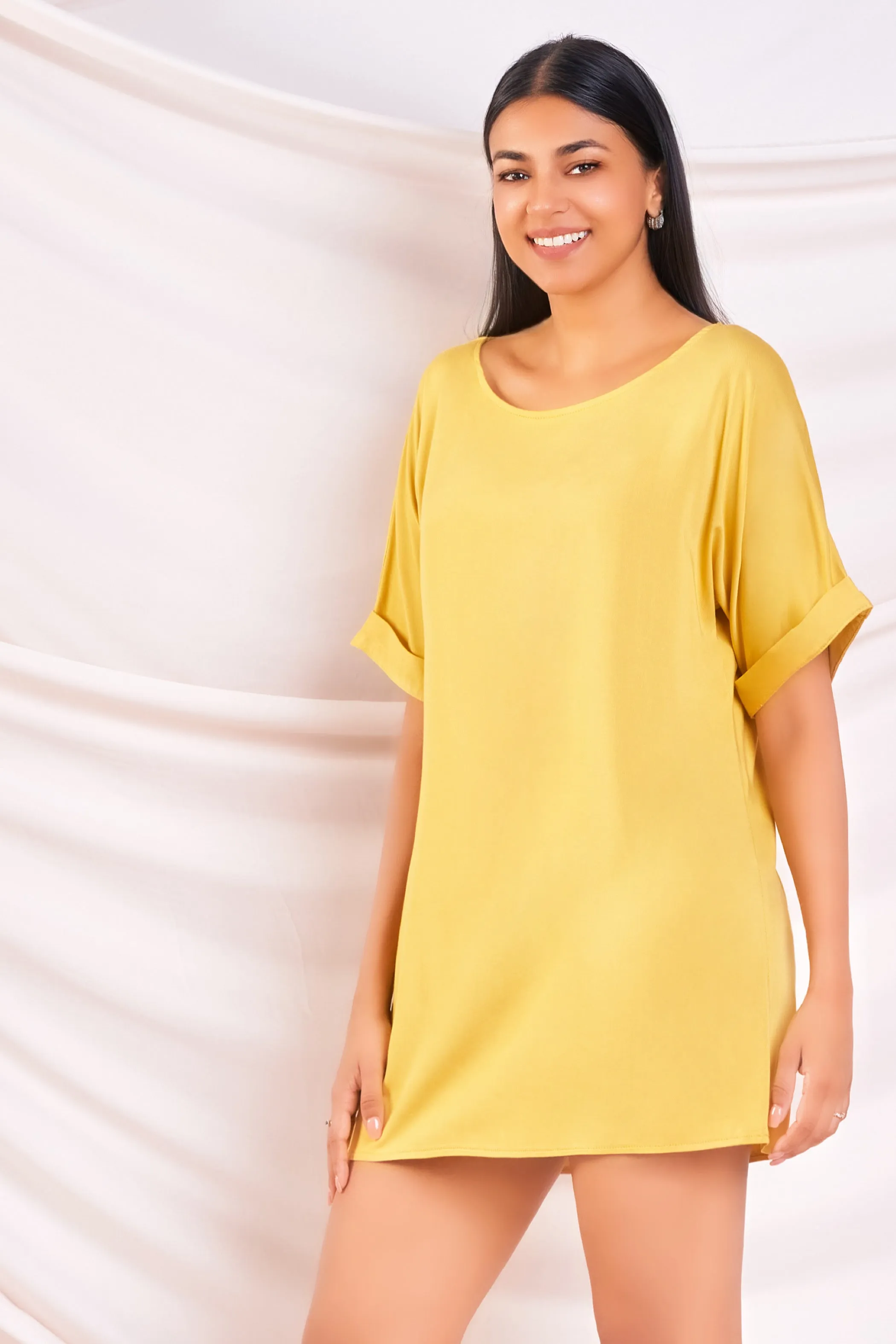 Yellow Shift Mini Dress