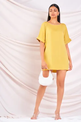 Yellow Shift Mini Dress