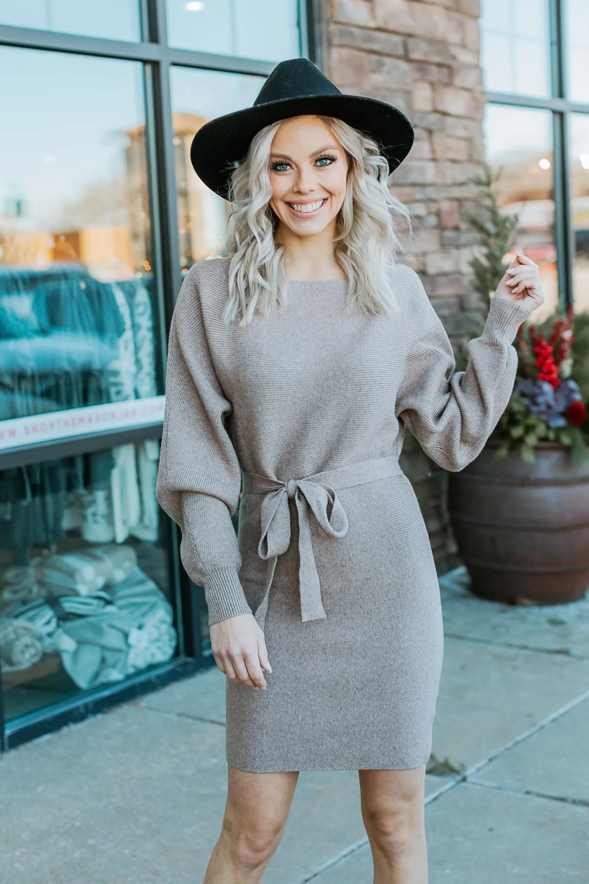 You Found Me Boatneck Sweater Dress